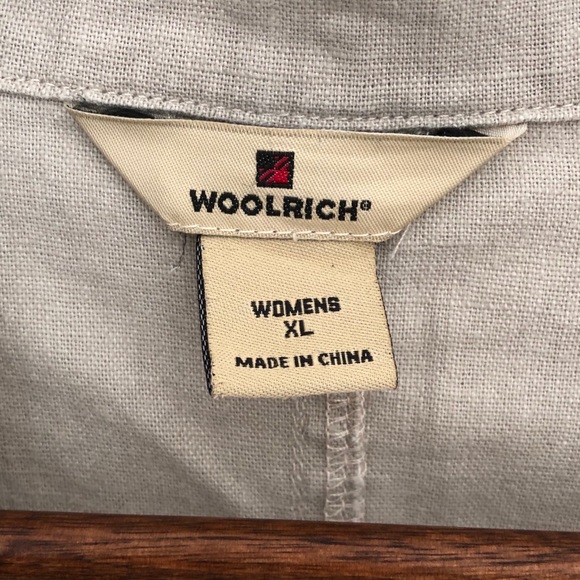 Woolrich Women’s Linen Blend Jacket in Dark Stone - Picture 3 of 7